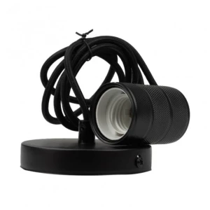 Oprawa sufitowa wisząca 2m E27 OSW-1 Czarny matowy