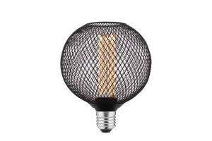 Żarówka ozdobna LED GRID, C125, E27, 3,5W, 120lm, 1800K czarna