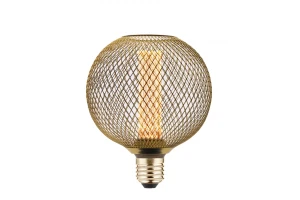 Żarówka ozdobna LED GRID, C125, E27, 3,5W, 120lm, 1800K złoty