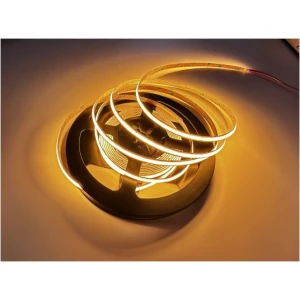 Taśma LED COB 480 żółta 12V 5m 9W/m IP20 – 8mm