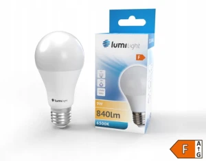 Żarówka LED E27 9W A60 /zimna/