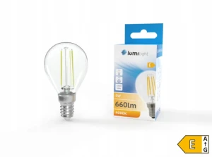 Żarówka LED E14 5W filament ozdobna CIEPŁA