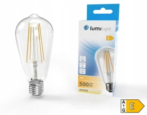 Żarówka LED E27 4W filament /neutralna/