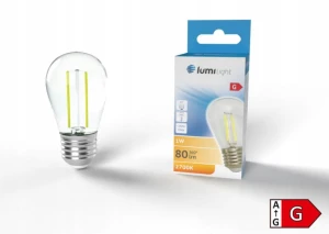 Żarówka LED E27 1W 80lm filament ozdobna CIEPŁA