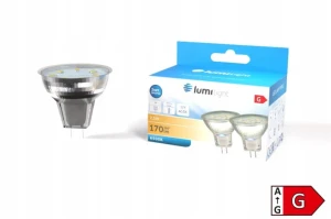 ŻARÓWKA LED MR11 G4 2,5W 12V 250LM B. ZIMNA DWUPAK