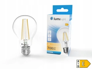 Żarówka LED E27 6W filament retro ZIMNA