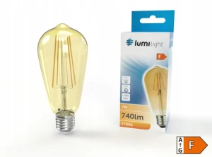 Żarówka LED E27 7W filament Edison CIEPŁA