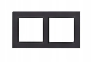 SIMON 10 RAMKA PODWÓJNA CZARNY MAT CR2/49