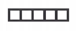 SIMON 10 RAMKA PIĘCIOKROTNA CZARNY MAT CR5/49