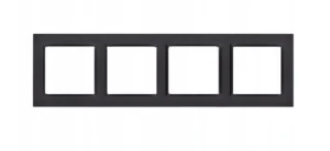 SIMON 10 RAMKA POCZWÓRNA CZARNY MAT CR4/49