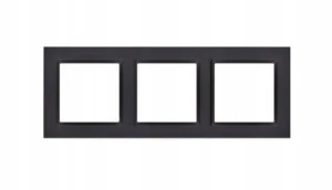 SIMON 10 RAMKA POTRÓJNA CZARNY MAT CR3/49