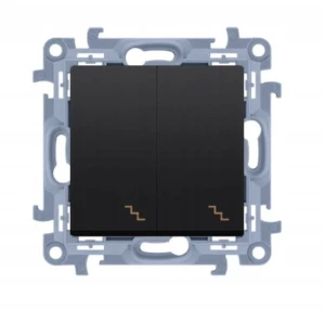SIMON 10 ŁĄCZNIK SCHODOWY PODWÓJNY CZARNY MAT