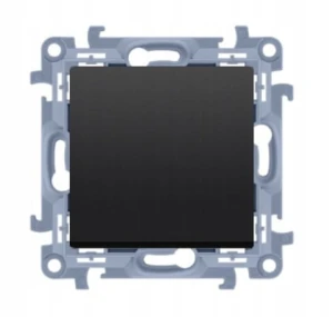 SIMON 10 łącznik wyłącznik pojedynczy czarny mat