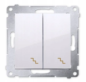 SIMON 54 łącznik schodowy podwójny biały DW6/2.01/11