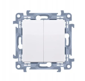 SIMON 10 PRZYCISK PODWÓJNY ODBIJAJĄCY BIAŁY