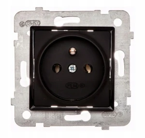 POLMARK ROSA Gniazdo pojedyncze z/u czarny mat