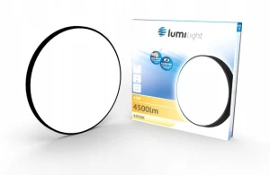 PANEL PLAFON LED ZEUS OKRĄGŁY NATYNKOWY CZARNY 42W