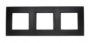 POLMARK ROSA Ramka potrójna R-3Q.CZ czarny mat