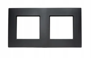 POLMARK ROSA Ramka podwójna R-2Q.CZ czarny mat