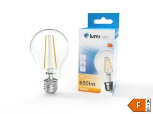 Żarówka LED E27 6W filament retro CIEPŁA