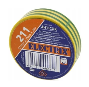 Taśma IZOLACYJNA IZOLACJA 19MM/20M ŻÓŁTO-ZIELONA