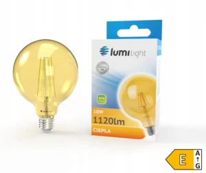 Żarówka LED E27 9W filament Edison CIEPŁA
