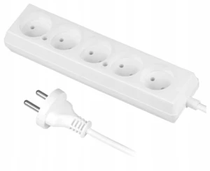 PRZEDŁUŻACZ SIECIOWY BEZ UZIEMIENA 5 GNIAZD 5M