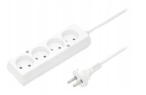 PRZEDŁUŻACZ SIECIOWY BEZ UZIEMIENA 4 GNIAZDA 5M