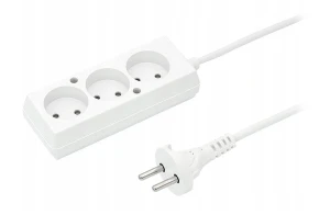 PRZEDŁUŻACZ SIECIOWY BEZ UZIEMIENA 3 GNIAZDA 1,5M