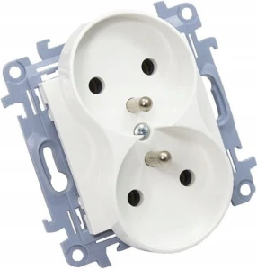 SIMON 10 gniazdo podwójne z uziemieniem