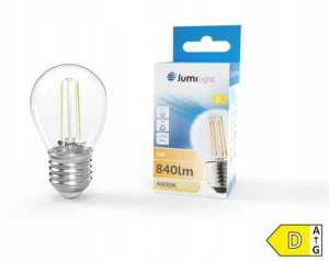 Żarówka LED E27 6W G45 filament ozdobna NEUTRALNA