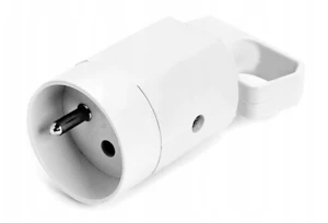 GNIAZDO PRZENOŚNE Z UCHWYTEM Z UZIEMIENIEM BIAŁE