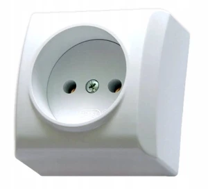 GNIAZDO POJEDYNCZE B/U NATYNKOWE BIAŁE OSPEL BIS