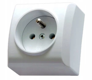 GNIAZDO POJEDYNCZE Z/U NATYNKOWE BIAŁE OSPEL BIS