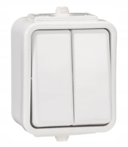 ŁĄCZNIK PODWÓJNY NT IP44 SCHNEIDER ELECTRIC BIAŁY