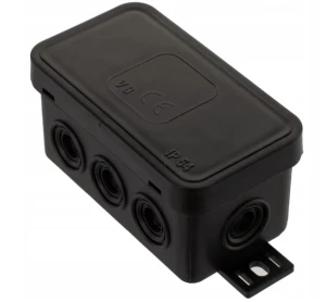 PUSZKA NATYNKOWA HERMETYCZNA IP54 80x45x41 CZARNA