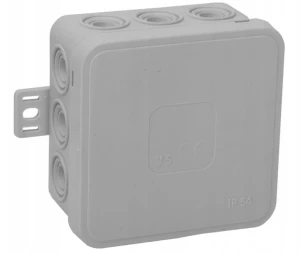 PUSZKA NATYNKOWA HERMETYCZNA IP54 85x85x41 POPIEL