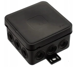 PUSZKA NATYNKOWA HERMETYCZNA IP54 85x85x41 CZARNA