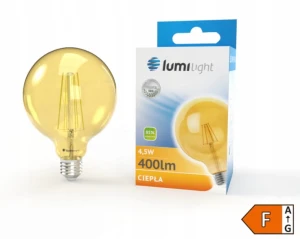 Żarówka LED E27 4,5W filament Edison CIEPŁA