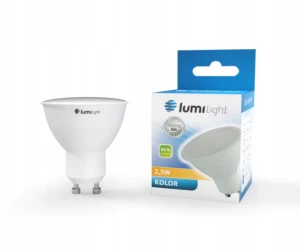 ŻARÓWKA LED GU10 2,3W BARWA ŻÓŁTA 230V JDR AL+PC