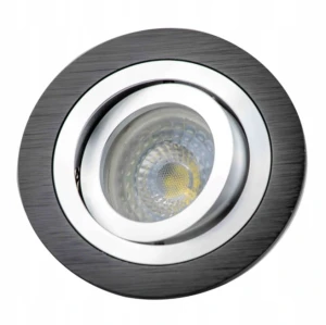 OPRAWA HALEGENOWA ONYX OKRĄGŁY CZARNO SREBRNY ALU.