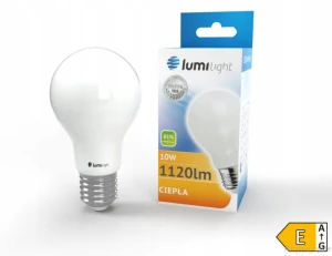 Żarówka LED A60 E27 10W 360st. MILK ciepła