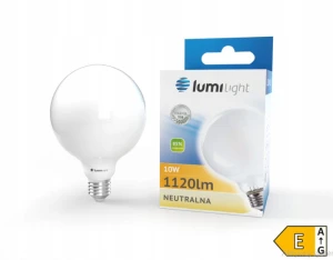 Żarówka LED G125 E27 10W 360st. MILK neutralna