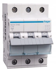 WYŁĄCZNIK NADPRĄDOWY C16 1P MCN316E HAGER