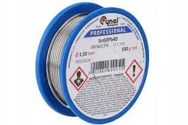 Cyna Cynel Sn60Pb40 1,5 mm 100 g